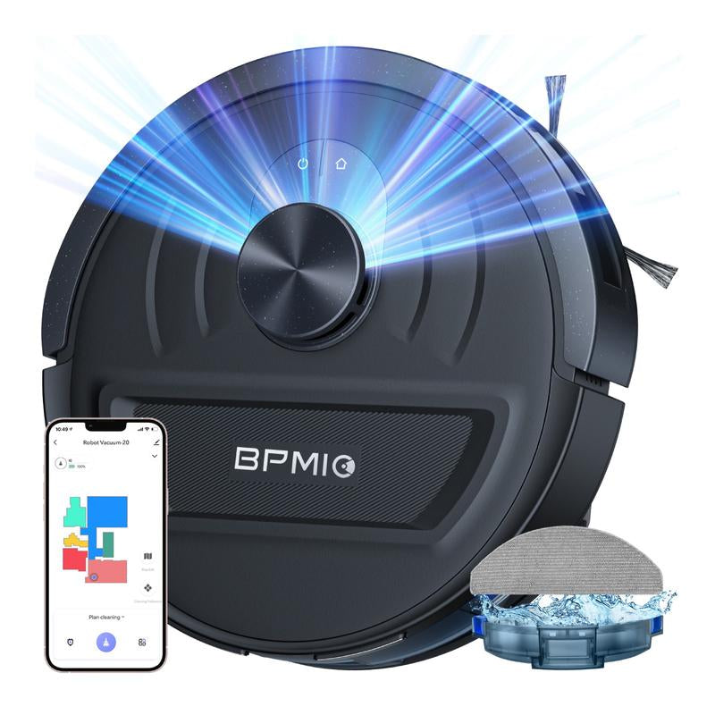 Smart Robot Vacuum and Mop | 5500Pa Suction, Lidar Nav, Alexa & App Control, 120-Min Runtime, Deep Clean Floors & Carpets, Hands-Free & Pet-Friendly