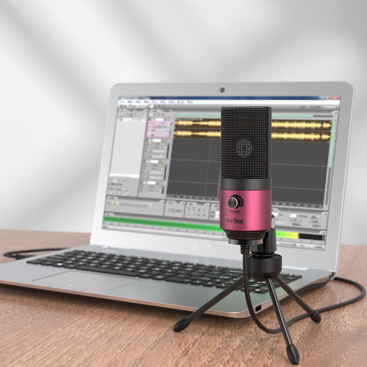 USB Podcast Condenser Microphone Recording on Laptop, No Need Sound Card Interface and Phantom Power-K669