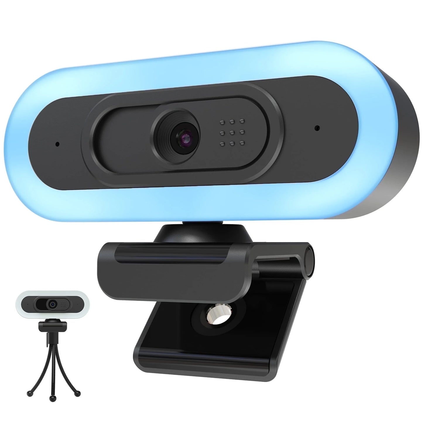(2 Pack) 2K/1080P Gaming Webcam with Rgb&Fill Light Compatible for Switch 2 Autofocus USB Web Cam 2 Microphones for PC Laptop Video Streaming