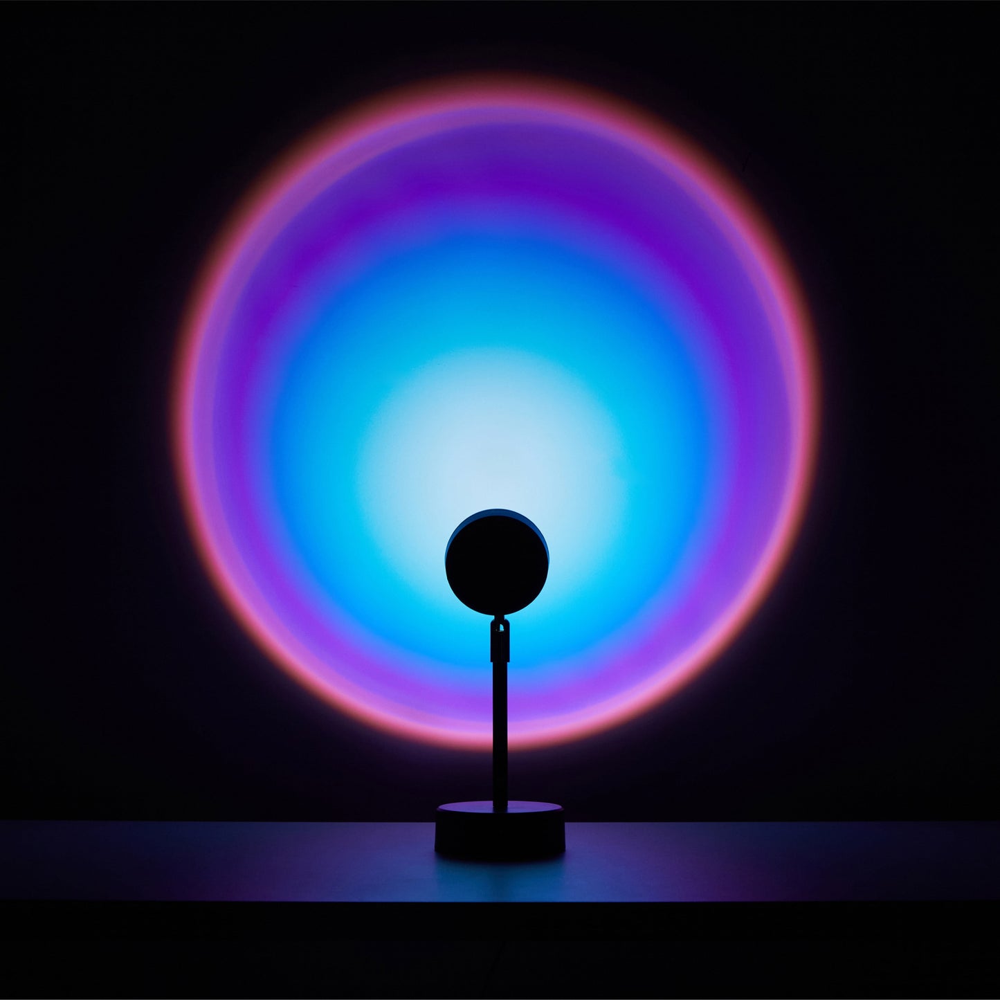 Ultra Violet LED Sunset Projector Lamp, Multicolor Ombre, 10.23" H