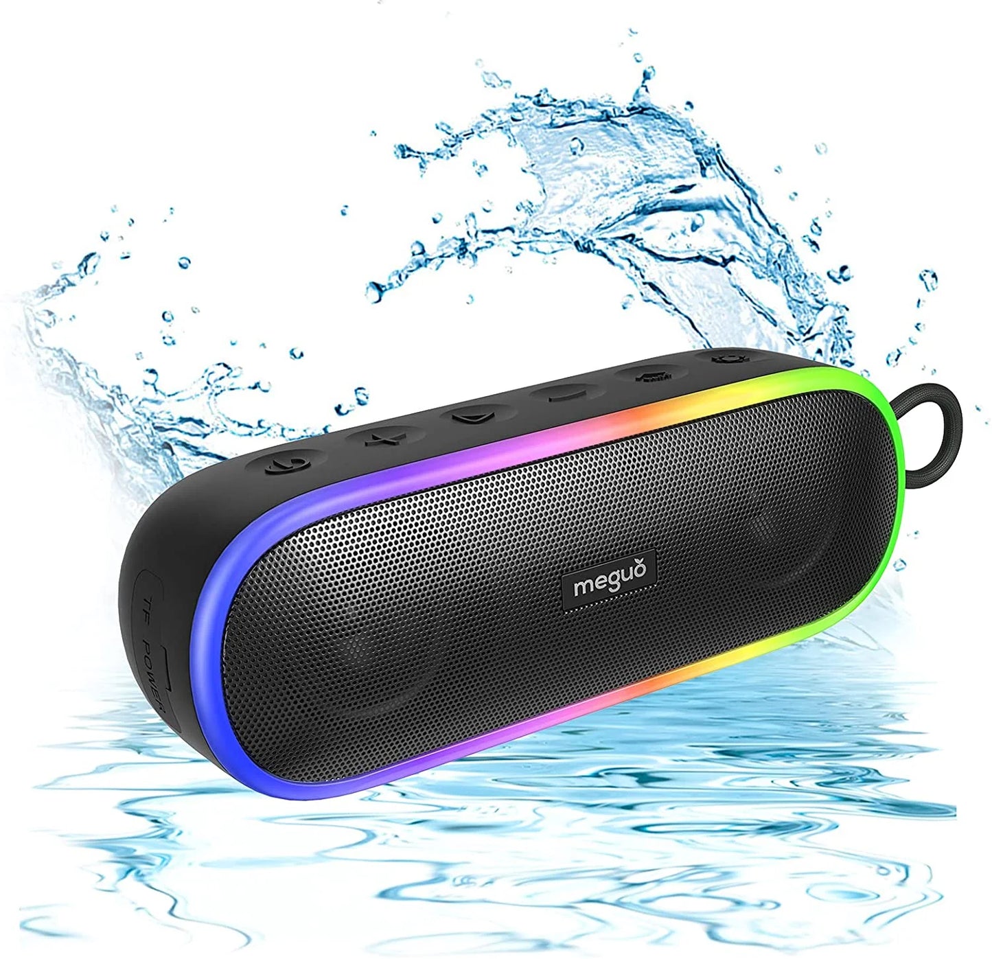 Portable Bluetooth Speaker,Wireless Speakers with 20W Loud Stereo Sound & Bass+,Ipx7 Waterproof,Led Light,24H Playtime,Tws for Outdoor Travel,Home Party,Pool,Beach,Hiking, Camping