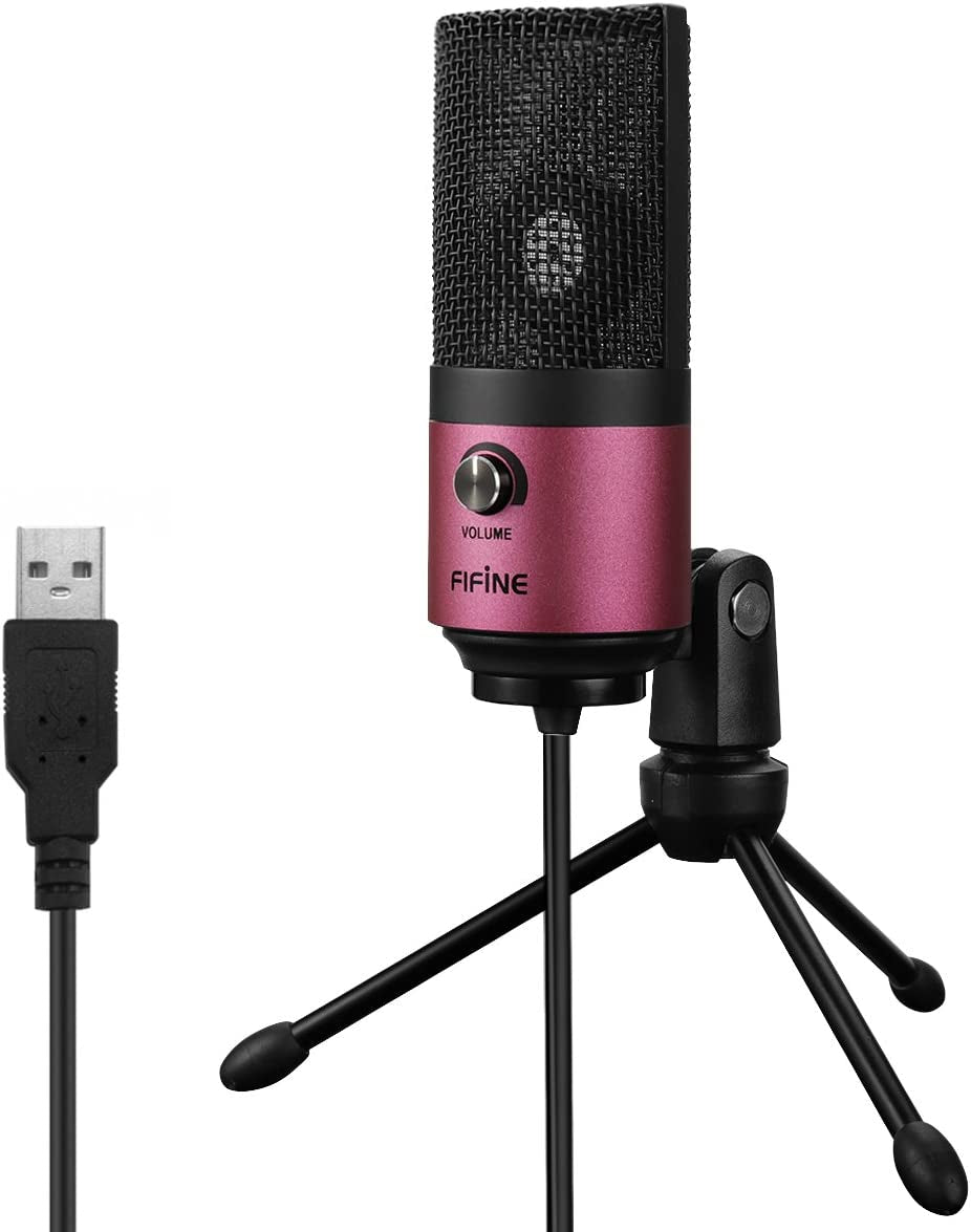 USB Podcast Condenser Microphone Recording on Laptop, No Need Sound Card Interface and Phantom Power-K669
