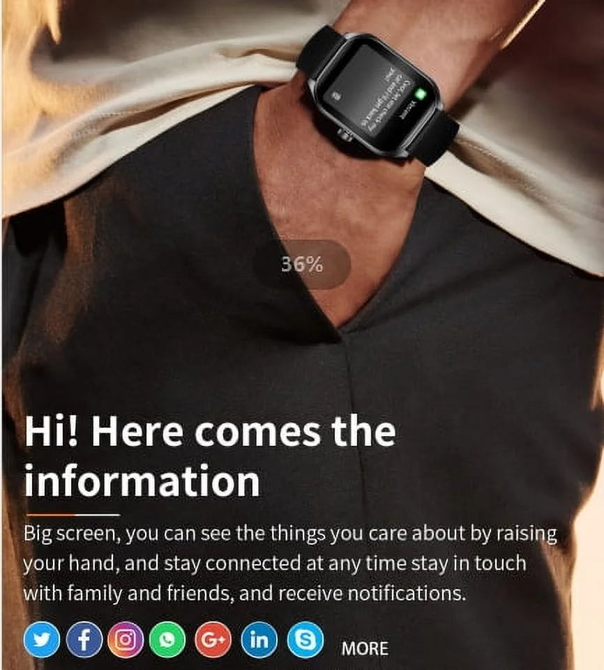 Smart Watch for Women Men(Call Answer/Dial),2.01'' Touch Screen Smartwatch for Android Iphone Compatible,Fitness Tracker,Silver
