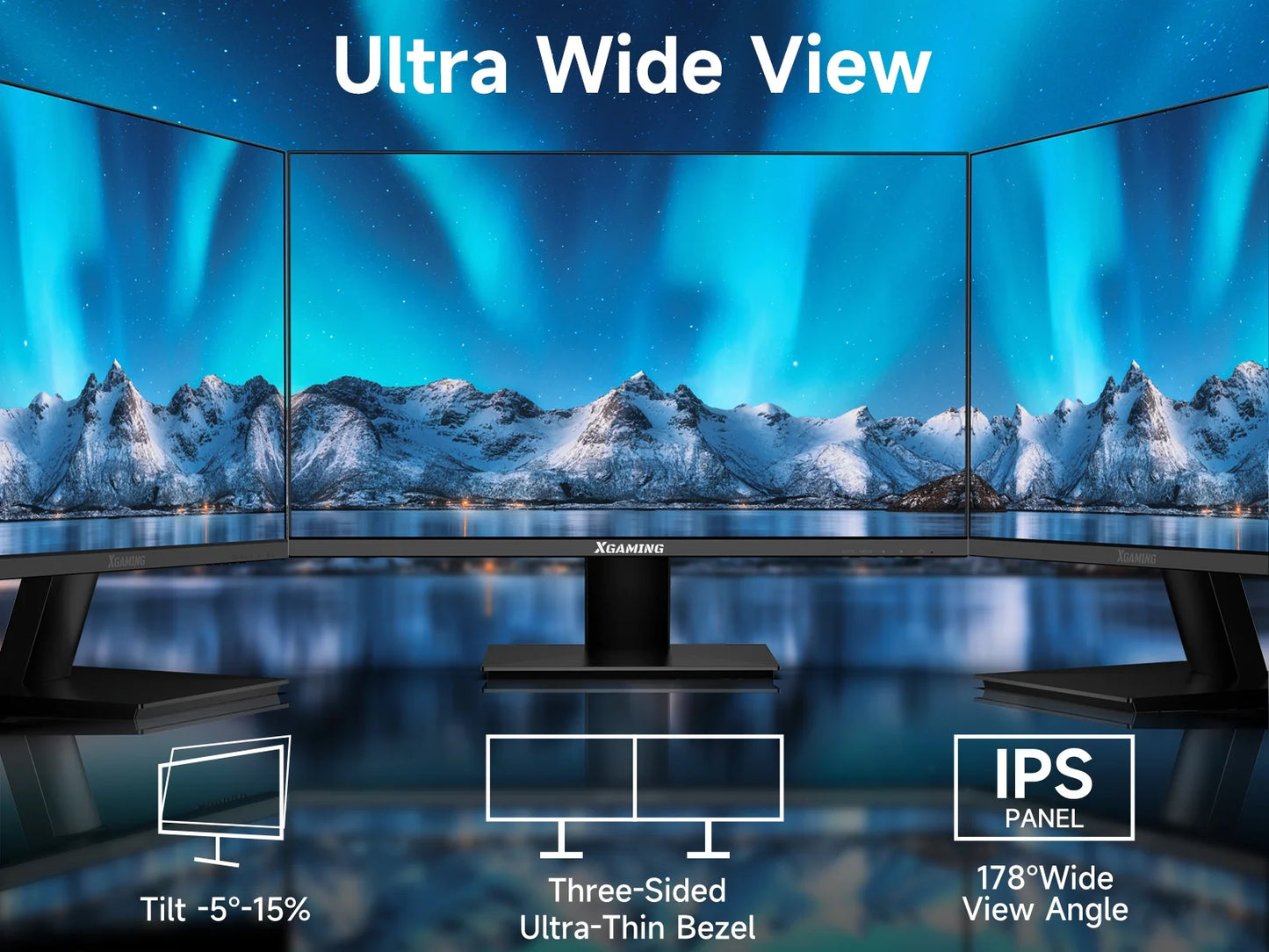 TMDTMD24S1 Ultra-Thin 24Inch 100Hz Computer Monitor, FHD 1080P LCD