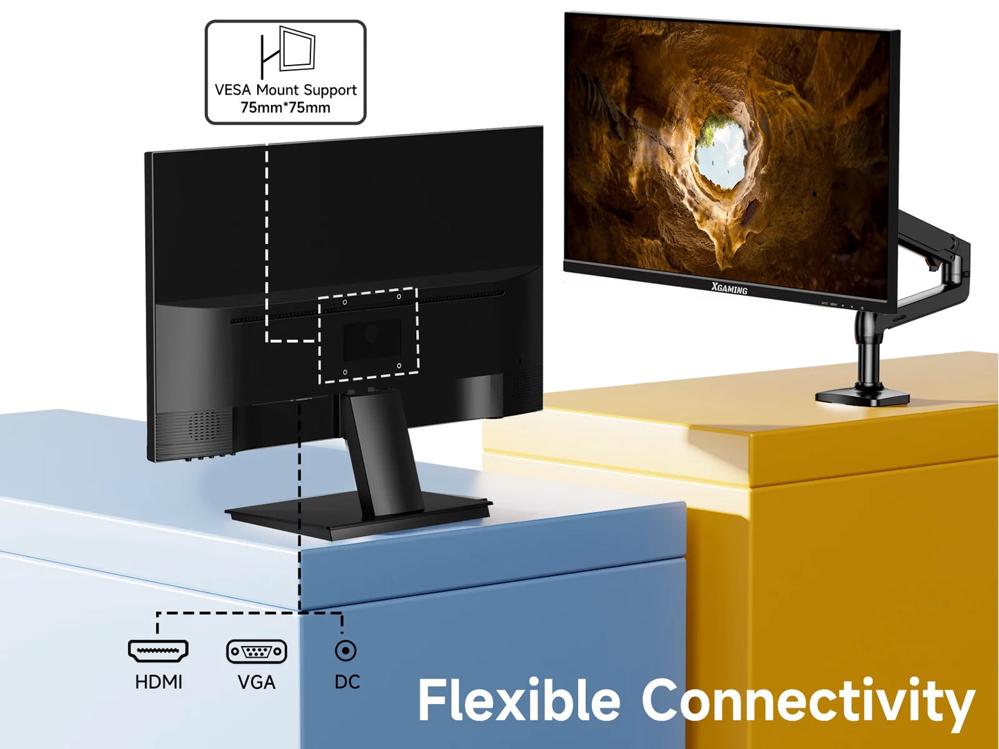 TMDTMD24S1 Ultra-Thin 24Inch 100Hz Computer Monitor, FHD 1080P LCD