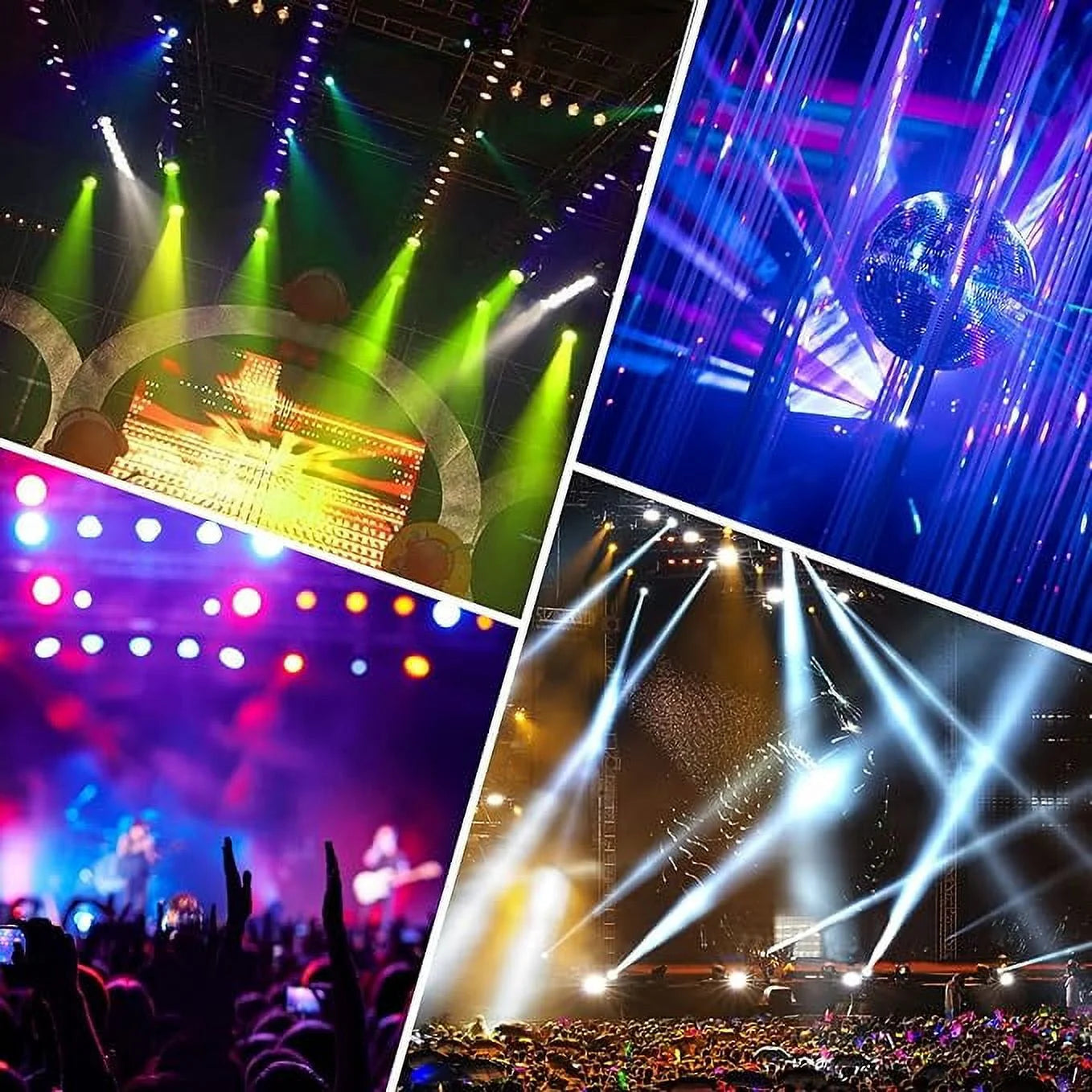 2 Pack Stage Lights 36 LED Par Lights with Wireless Remote Sound Activated DMX Control for DJ Party Effect Lighting