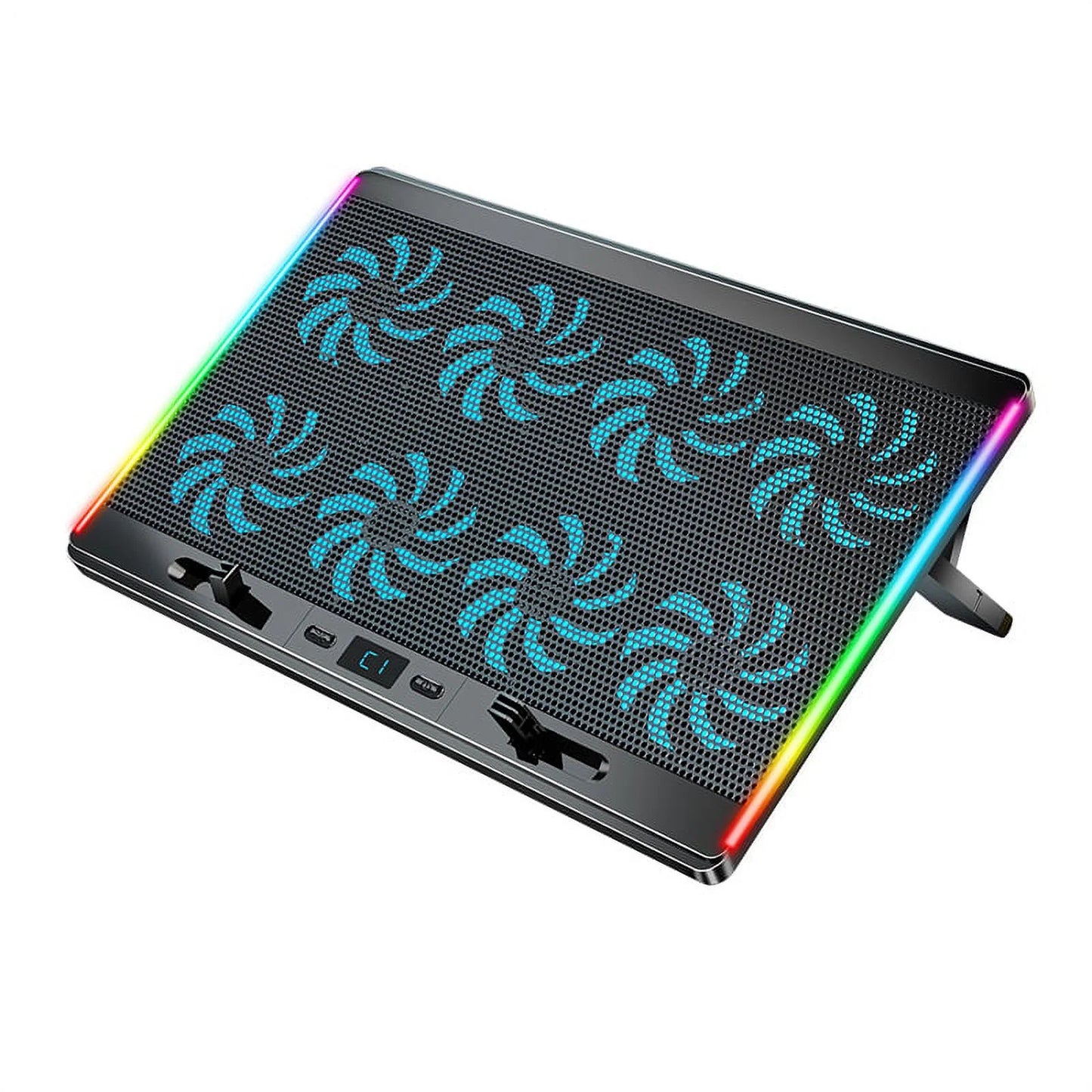 Laptop Cooling Pad with 8 Quiet Fans 7 Angles 2 USB Port, Laptop Cooler for 12.1-17.3" Laptop