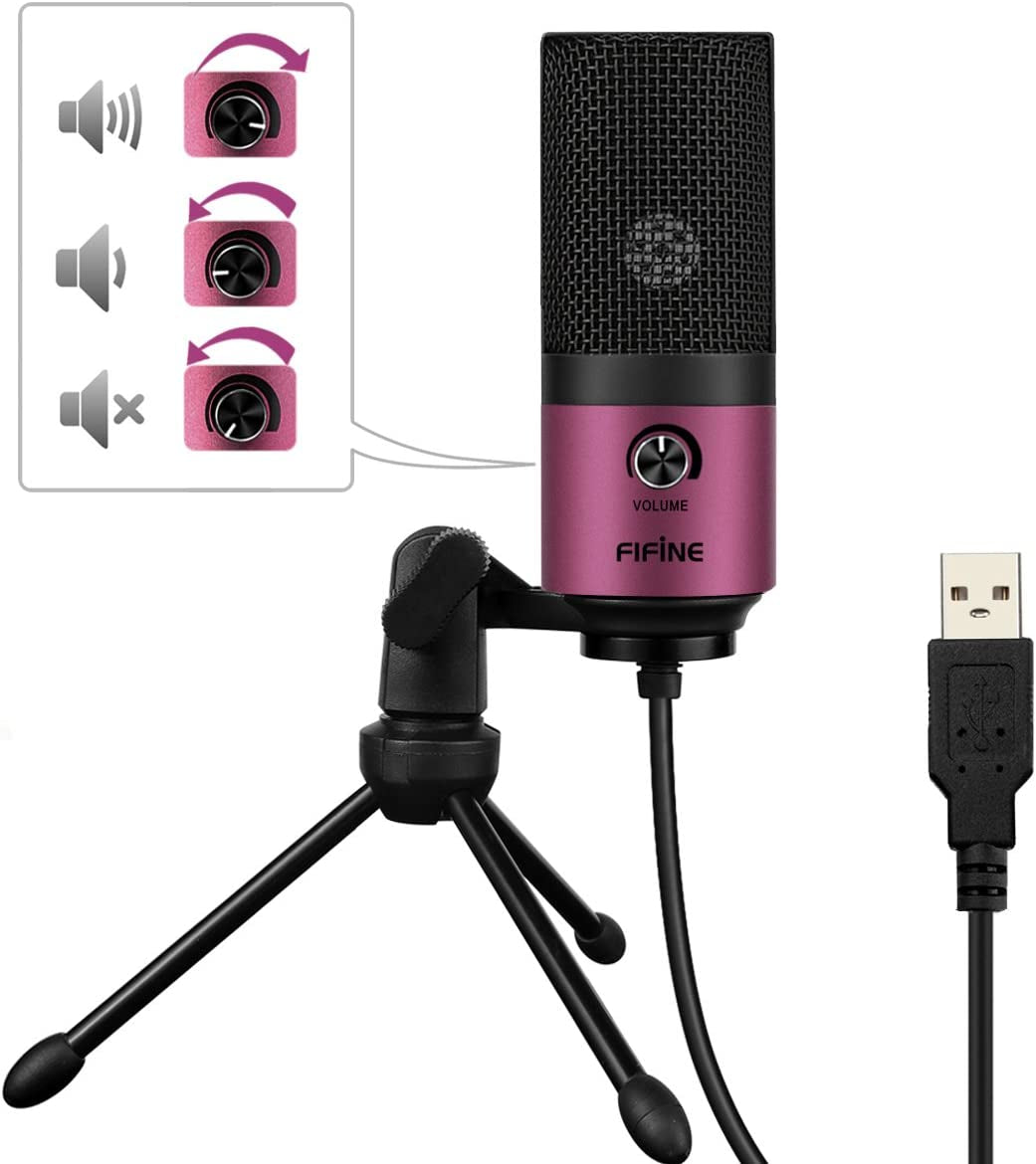 USB Podcast Condenser Microphone Recording on Laptop, No Need Sound Card Interface and Phantom Power-K669