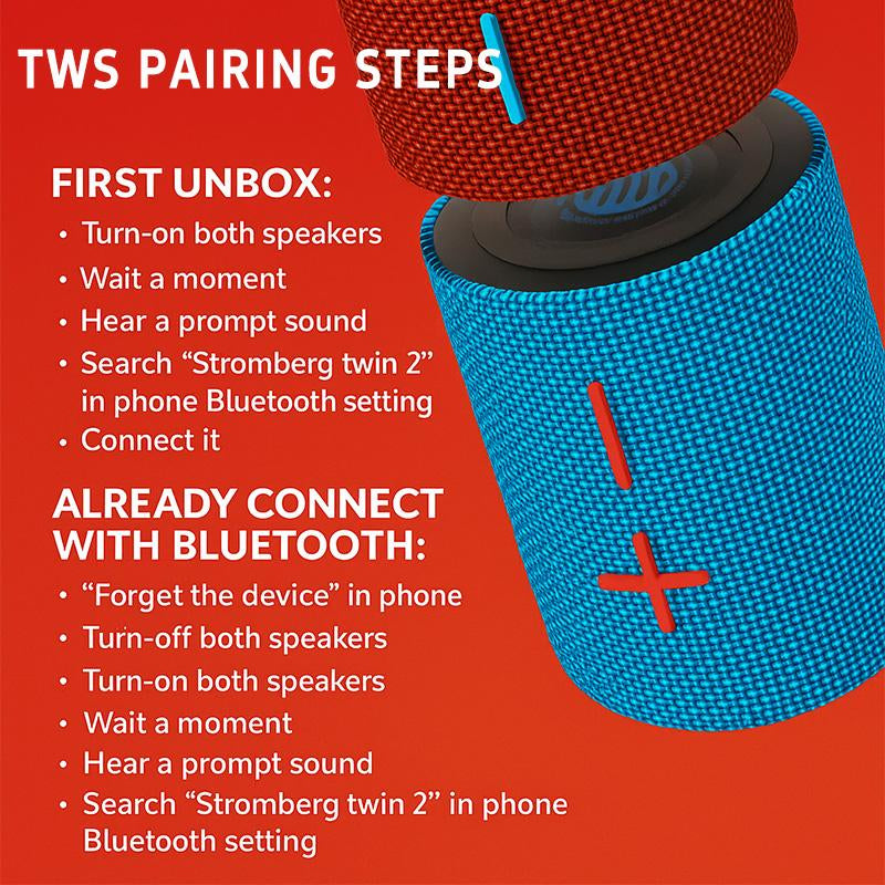 Portable Mini Speaker Magnetic 2-In-1 Bluetooth Wireless Speaker with 2400Mah Battery Long-Lasting Playtime FM Radio TWS Pairing Compact & Stylish Design