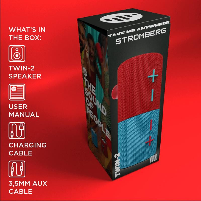 Portable Mini Speaker Magnetic 2-In-1 Bluetooth Wireless Speaker with 2400Mah Battery Long-Lasting Playtime FM Radio TWS Pairing Compact & Stylish Design