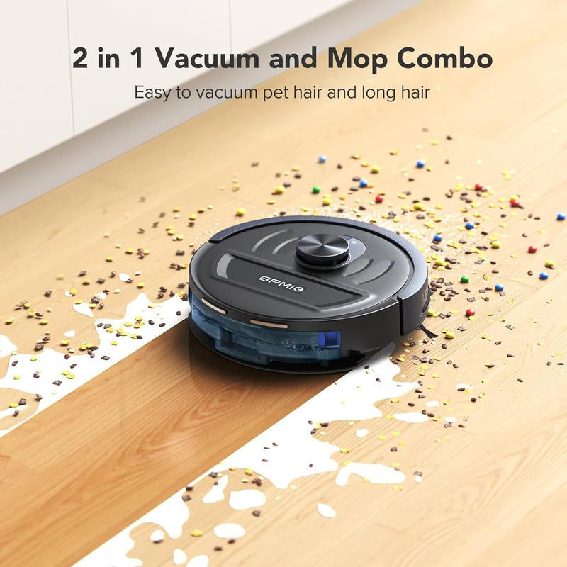 Smart Robot Vacuum and Mop | 5500Pa Suction, Lidar Nav, Alexa & App Control, 120-Min Runtime, Deep Clean Floors & Carpets, Hands-Free & Pet-Friendly