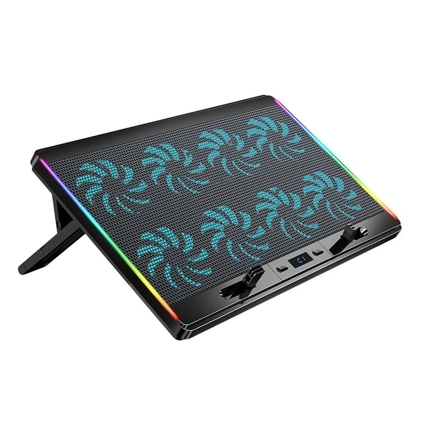 Laptop Cooling Pad with 8 Quiet Fans 7 Angles 2 USB Port, Laptop Cooler for 12.1-17.3" Laptop