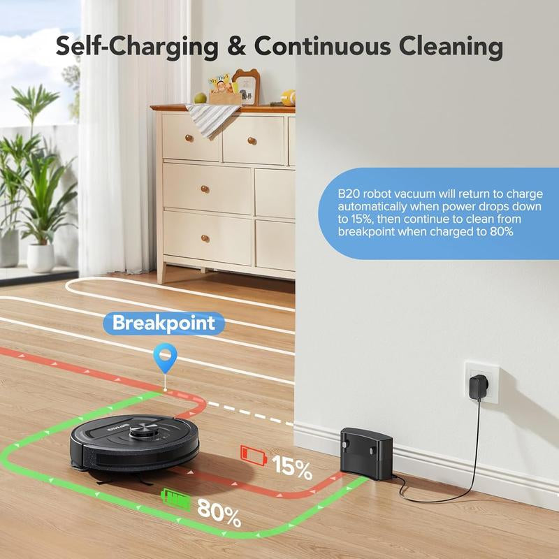 Smart Robot Vacuum and Mop | 5500Pa Suction, Lidar Nav, Alexa & App Control, 120-Min Runtime, Deep Clean Floors & Carpets, Hands-Free & Pet-Friendly