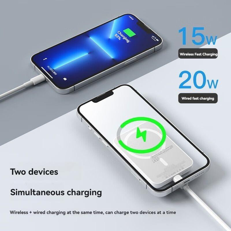 Magnetic Wireless Powerbank 5000Mah/10000Mah Portable Fast Charging PD 20W for Iphone 16/15/14/13/12 Plus/Pro Max/Pro Compact USB Type-C Travel Charger