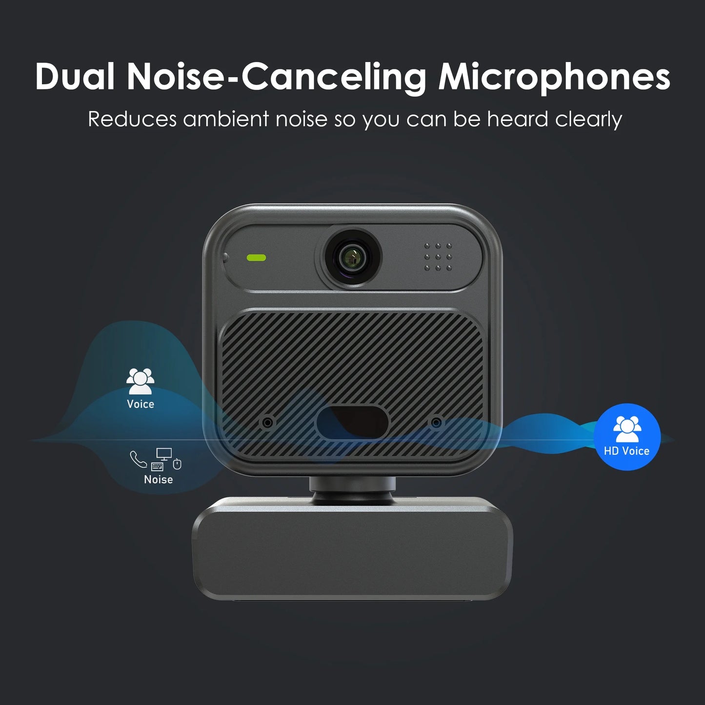 4K Webcam with 2 Microphones Zoom Remote Precise Focus Compatible for Switch 2 EPTZ Webcamera for PC Laptop Conference Video Streaming USB Web Cam