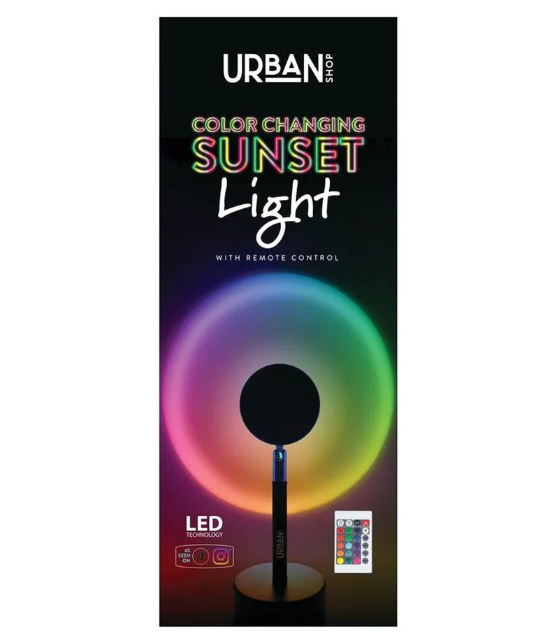 Color Changing LED Sunset Projector Lamp, 10.23" H, Multi-Color Options