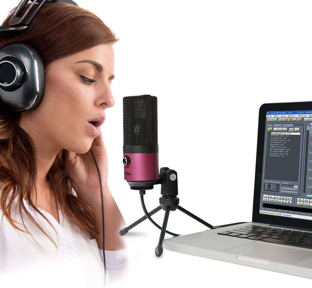 USB Podcast Condenser Microphone Recording on Laptop, No Need Sound Card Interface and Phantom Power-K669