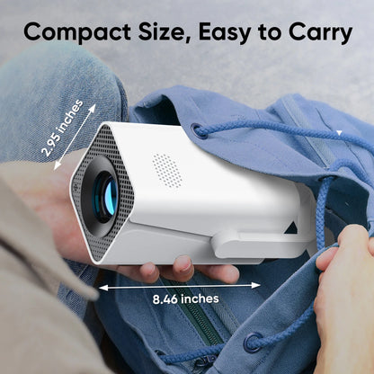 [Built-In Apps]  Mini Projector with Wifi and Bluetooth, HD 1080P Video Smart Projector with Android System