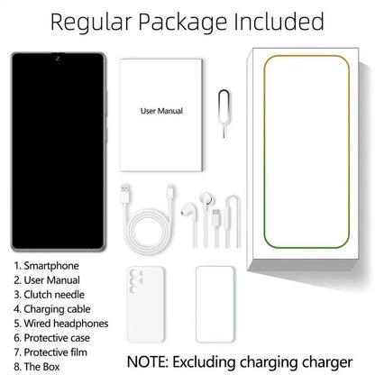 25Ultra Android Smartphone, 6.8 Inch Screen, Octa-Core Processor, 4+64GB RAM Storage, Dual Camera, USB-C Charging, Dual Sim Support