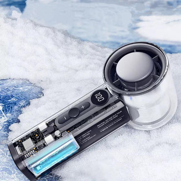 High Speed Cooling Mini Portable Fan, USB Rechargeable Handheld Fan with LED Display, 3000Mah Long-Lasting Battery