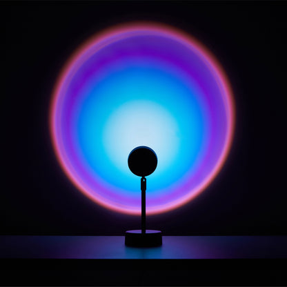 Ultra Violet LED Sunset Projector Lamp, Multicolor Ombre, 10.23" H