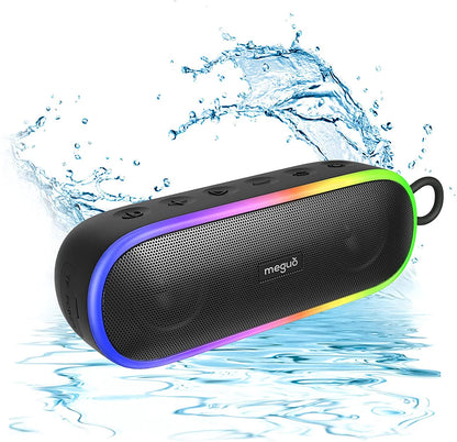 Portable Bluetooth Speaker,Wireless Speakers with 20W Loud Stereo Sound & Bass+,Ipx7 Waterproof,Led Light,24H Playtime,Tws for Outdoor Travel,Home Party,Pool,Beach,Hiking, Camping