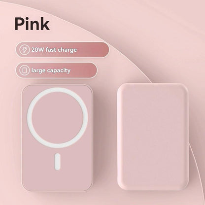Magnetic Wireless Powerbank 5000Mah/10000Mah Portable Fast Charging PD 20W for Iphone 16/15/14/13/12 Plus/Pro Max/Pro Compact USB Type-C Travel Charger