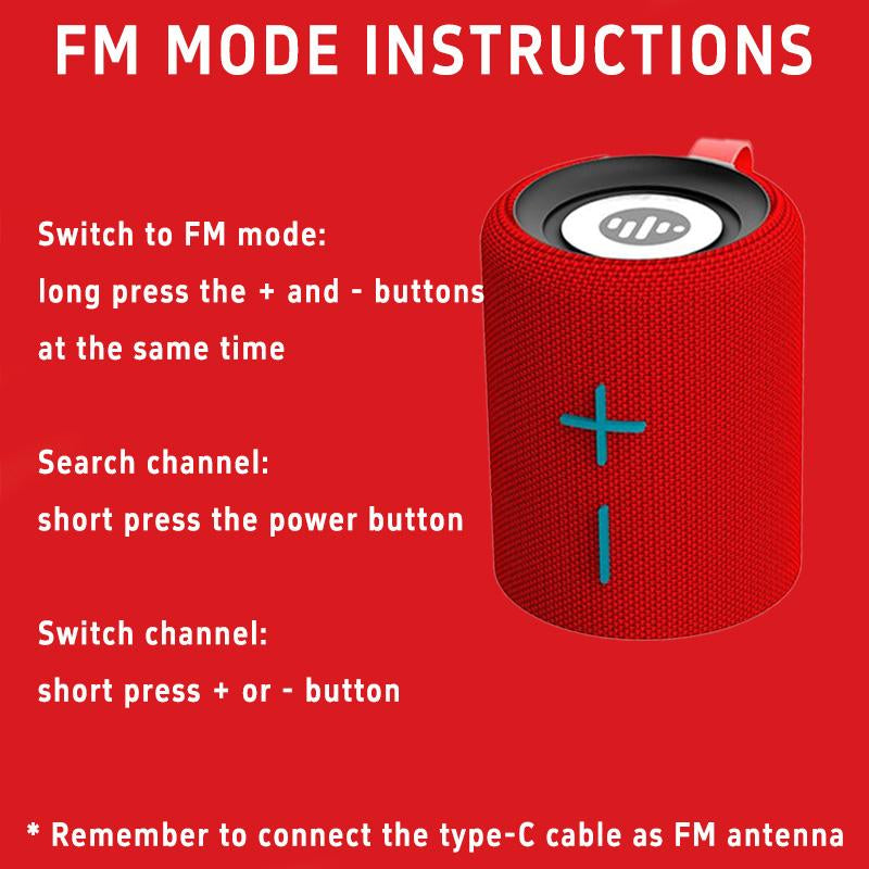 Portable Mini Speaker Magnetic 2-In-1 Bluetooth Wireless Speaker with 2400Mah Battery Long-Lasting Playtime FM Radio TWS Pairing Compact & Stylish Design