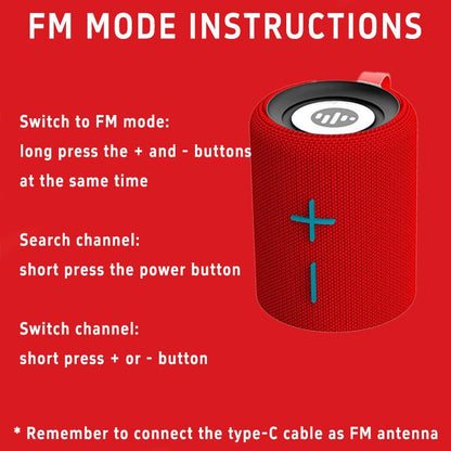 Portable Mini Speaker Magnetic 2-In-1 Bluetooth Wireless Speaker with 2400Mah Battery Long-Lasting Playtime FM Radio TWS Pairing Compact & Stylish Design