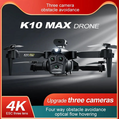 Drone with 3 Camera 1080P for Kids and Adults, RC Quadcopter Foldable FPV Drone for Beginners, 2 Batteries, Carrying Case
