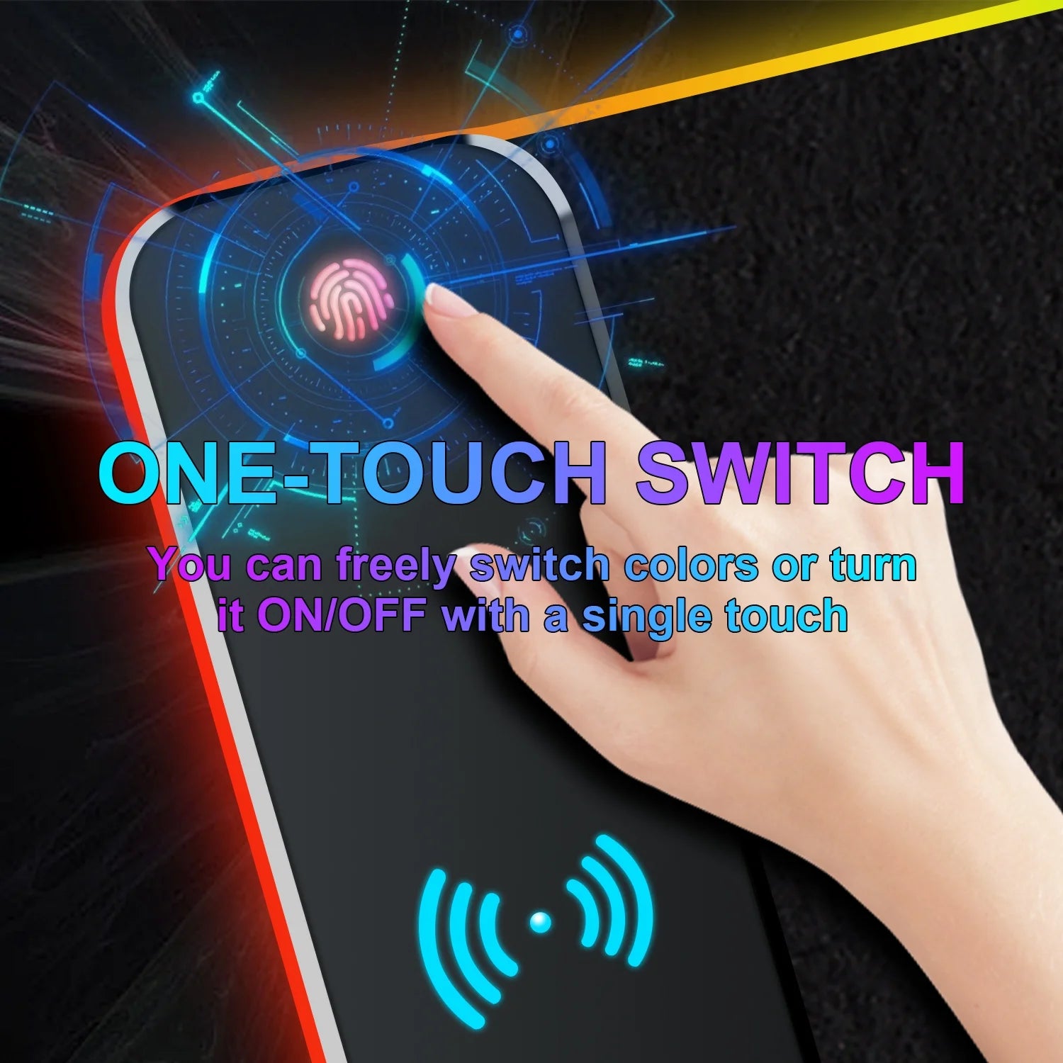 RGB 15W Large Keyboard Pad Wireless Charger Gaming Mouse Pad, Desk Mat with 10 Light Modes, Keyboard Pad with Non-Slip Rubber Base, Waterproof Desk Pad for Home Office Decor