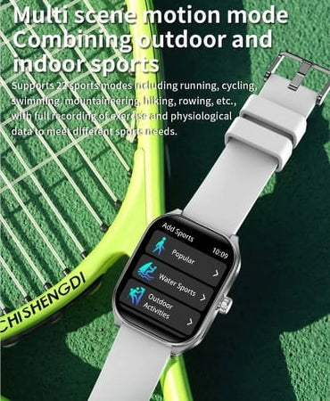 Smart Watch for Women Men(Call Answer/Dial),2.01'' Touch Screen Smartwatch for Android Iphone Compatible,Fitness Tracker,Silver