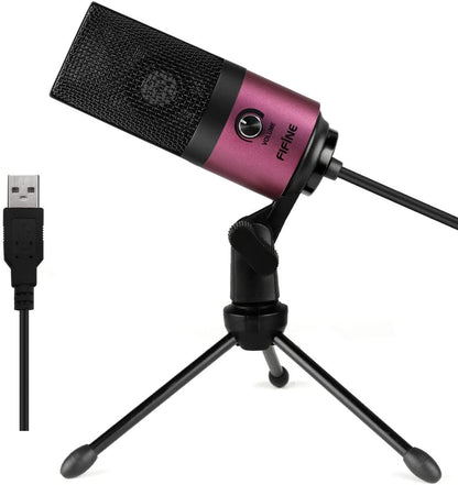 USB Podcast Condenser Microphone Recording on Laptop, No Need Sound Card Interface and Phantom Power-K669