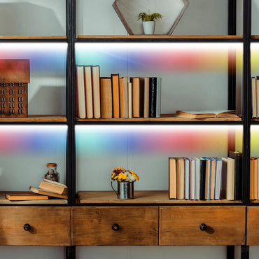 Lit 16.4Ft Color Flow Multi-Color Indoor LED Light Strip, Remote Control, Corded Electric