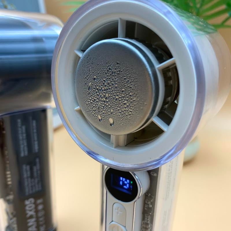 High Speed Cooling Mini Portable Fan, USB Rechargeable Handheld Fan with LED Display, 3000Mah Long-Lasting Battery