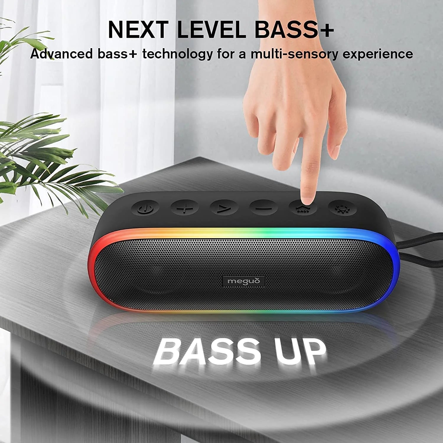 Portable Bluetooth Speaker,Wireless Speakers with 20W Loud Stereo Sound & Bass+,Ipx7 Waterproof,Led Light,24H Playtime,Tws for Outdoor Travel,Home Party,Pool,Beach,Hiking, Camping