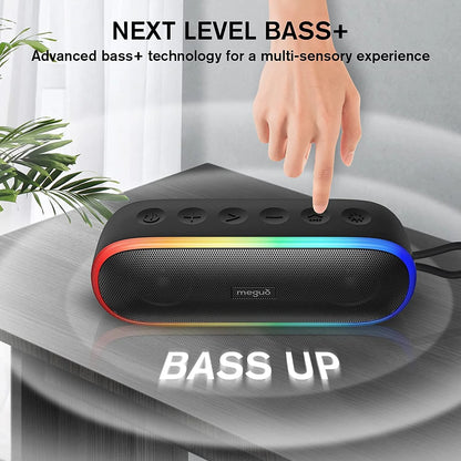 Portable Bluetooth Speaker,Wireless Speakers with 20W Loud Stereo Sound & Bass+,Ipx7 Waterproof,Led Light,24H Playtime,Tws for Outdoor Travel,Home Party,Pool,Beach,Hiking, Camping