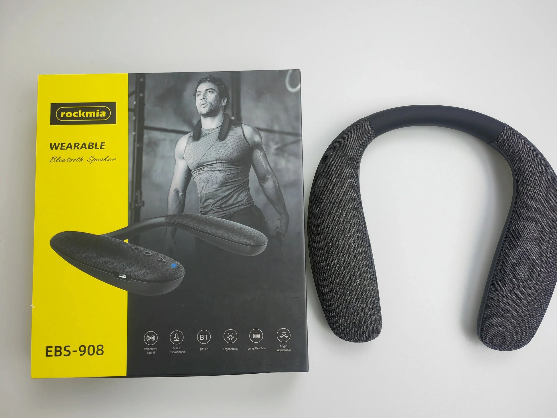 EBS-908 Wireless Bluetooth Speaker Portable Neck Wearable Surround Altavoz with Microphone Bass Neckband Speakers