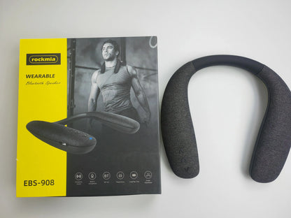 EBS-908 Wireless Bluetooth Speaker Portable Neck Wearable Surround Altavoz with Microphone Bass Neckband Speakers