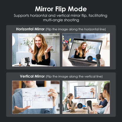 4K Webcam with 2 Microphones Zoom Remote Precise Focus Compatible for Switch 2 EPTZ Webcamera for PC Laptop Conference Video Streaming USB Web Cam