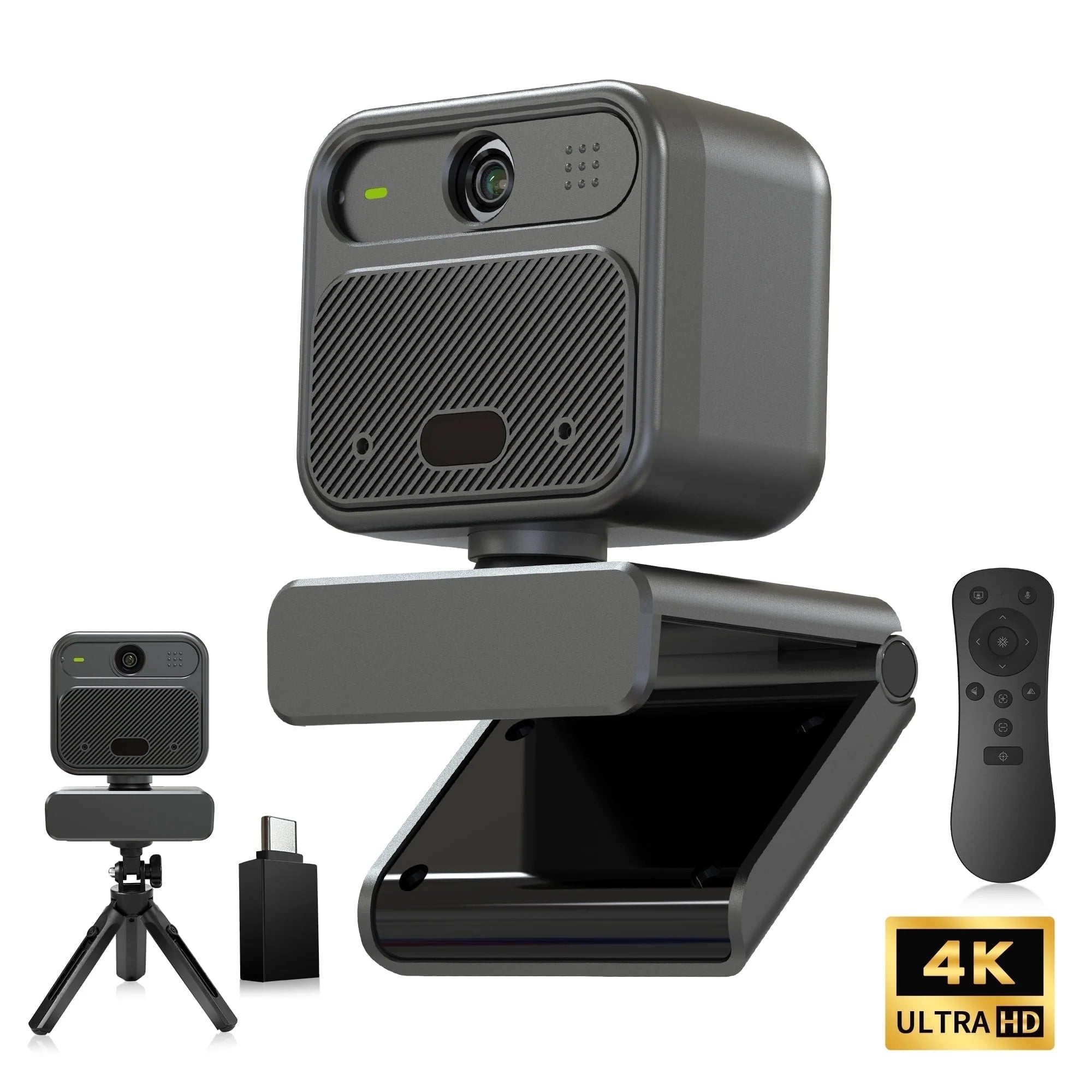 4K Webcam with 2 Microphones Zoom Remote Precise Focus Compatible for Switch 2 EPTZ Webcamera for PC Laptop Conference Video Streaming USB Web Cam