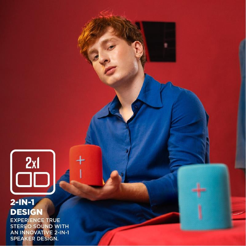 Portable Mini Speaker Magnetic 2-In-1 Bluetooth Wireless Speaker with 2400Mah Battery Long-Lasting Playtime FM Radio TWS Pairing Compact & Stylish Design