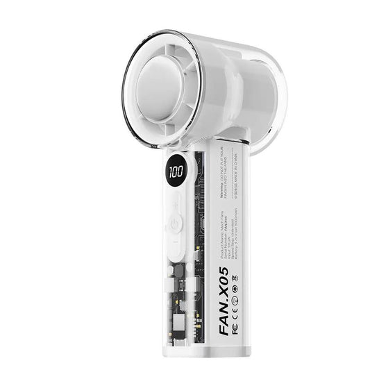 High Speed Cooling Mini Portable Fan, USB Rechargeable Handheld Fan with LED Display, 3000Mah Long-Lasting Battery