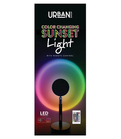 Color Changing LED Sunset Projector Lamp, 10.23" H, Multi-Color Options