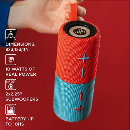 Portable Mini Speaker Magnetic 2-In-1 Bluetooth Wireless Speaker with 2400Mah Battery Long-Lasting Playtime FM Radio TWS Pairing Compact & Stylish Design